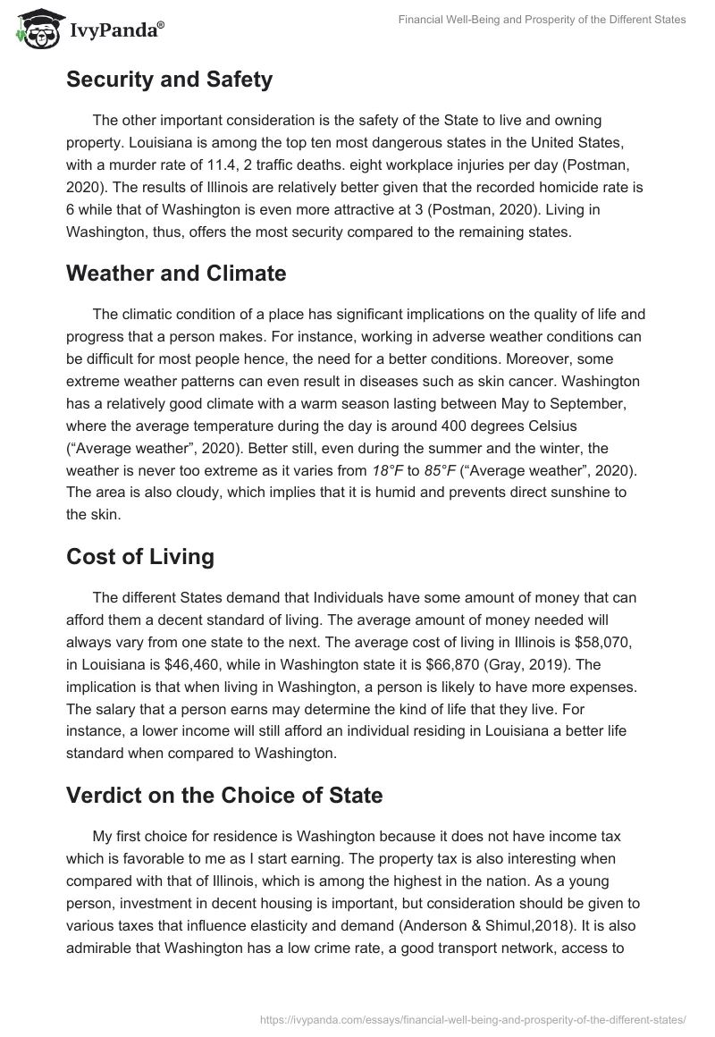 Financial Well-Being and Prosperity of the Different States. Page 4