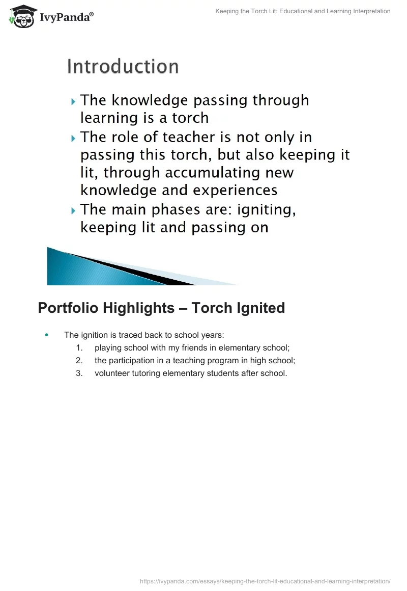 Keeping the Torch Lit: Educational and Learning Interpretation. Page 2