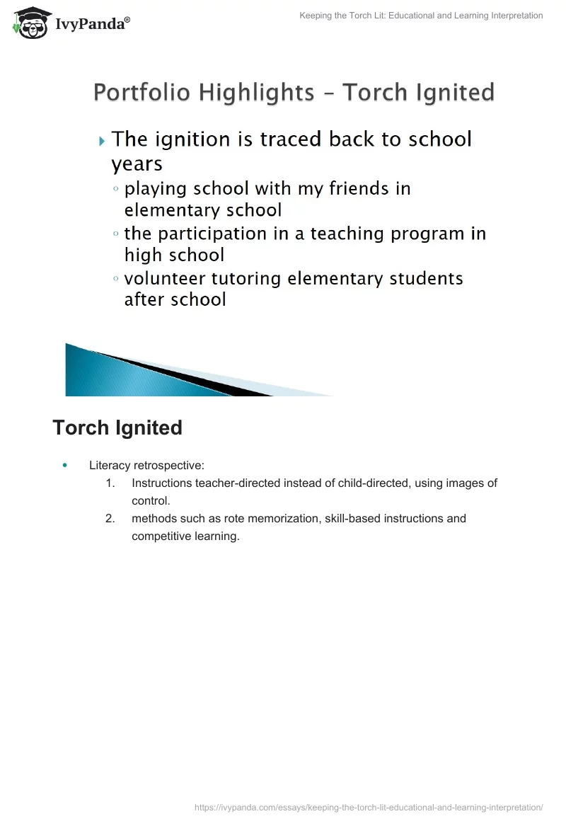 Keeping the Torch Lit: Educational and Learning Interpretation. Page 3