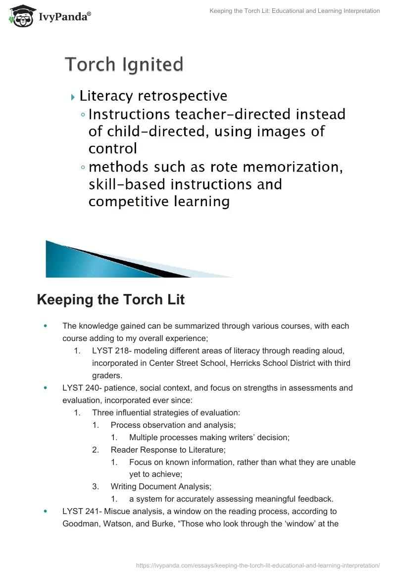 Keeping the Torch Lit: Educational and Learning Interpretation. Page 4