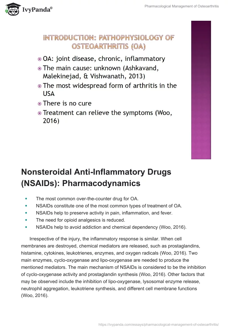 Pharmacological Management of Osteoarthritis. Page 2