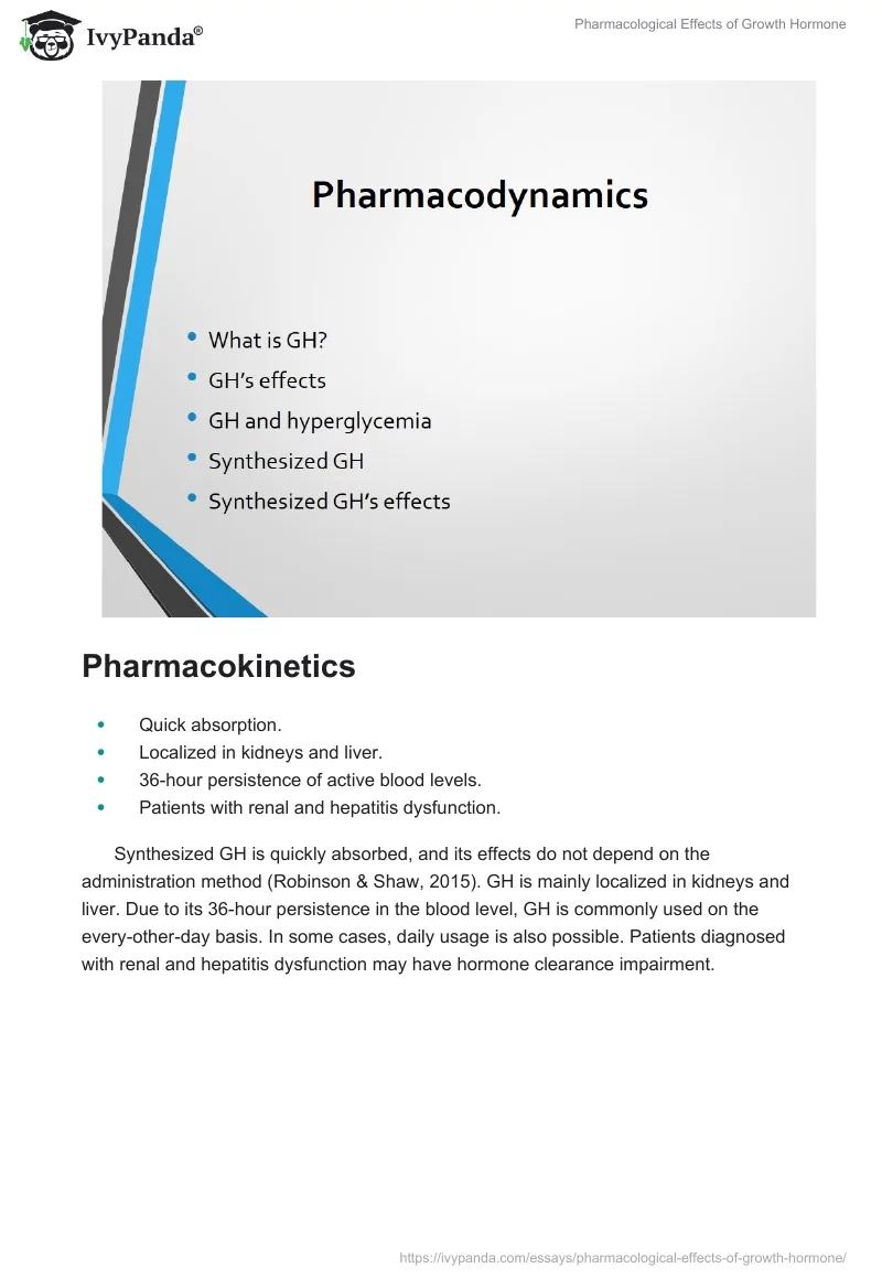 Pharmacological Effects of Growth Hormone. Page 3