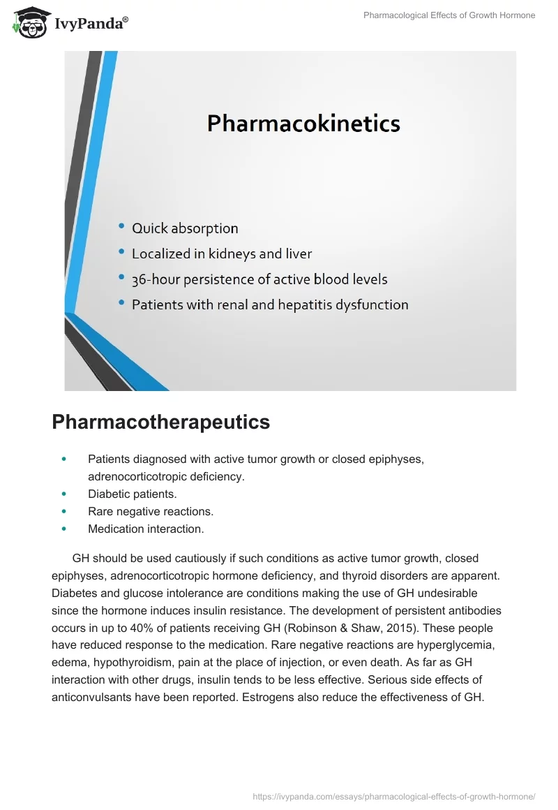 Pharmacological Effects of Growth Hormone. Page 4