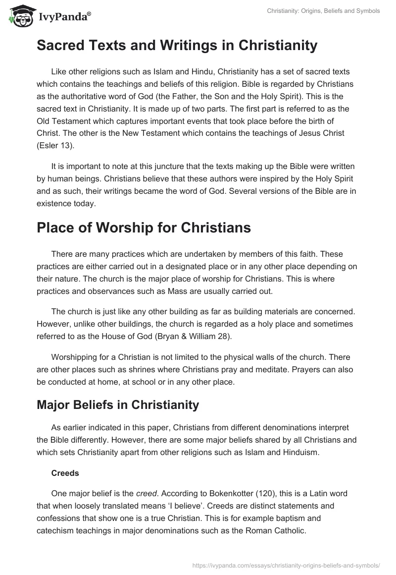 Christianity: Origins, Beliefs and Symbols. Page 3