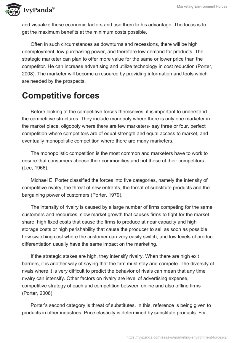 Marketing Environment Forces. Page 2