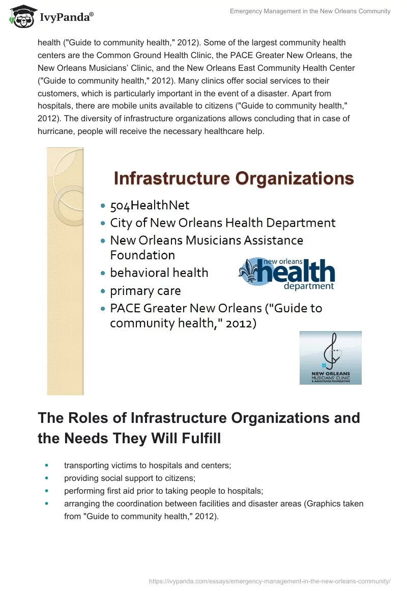 Emergency Management in the New Orleans Community. Page 5