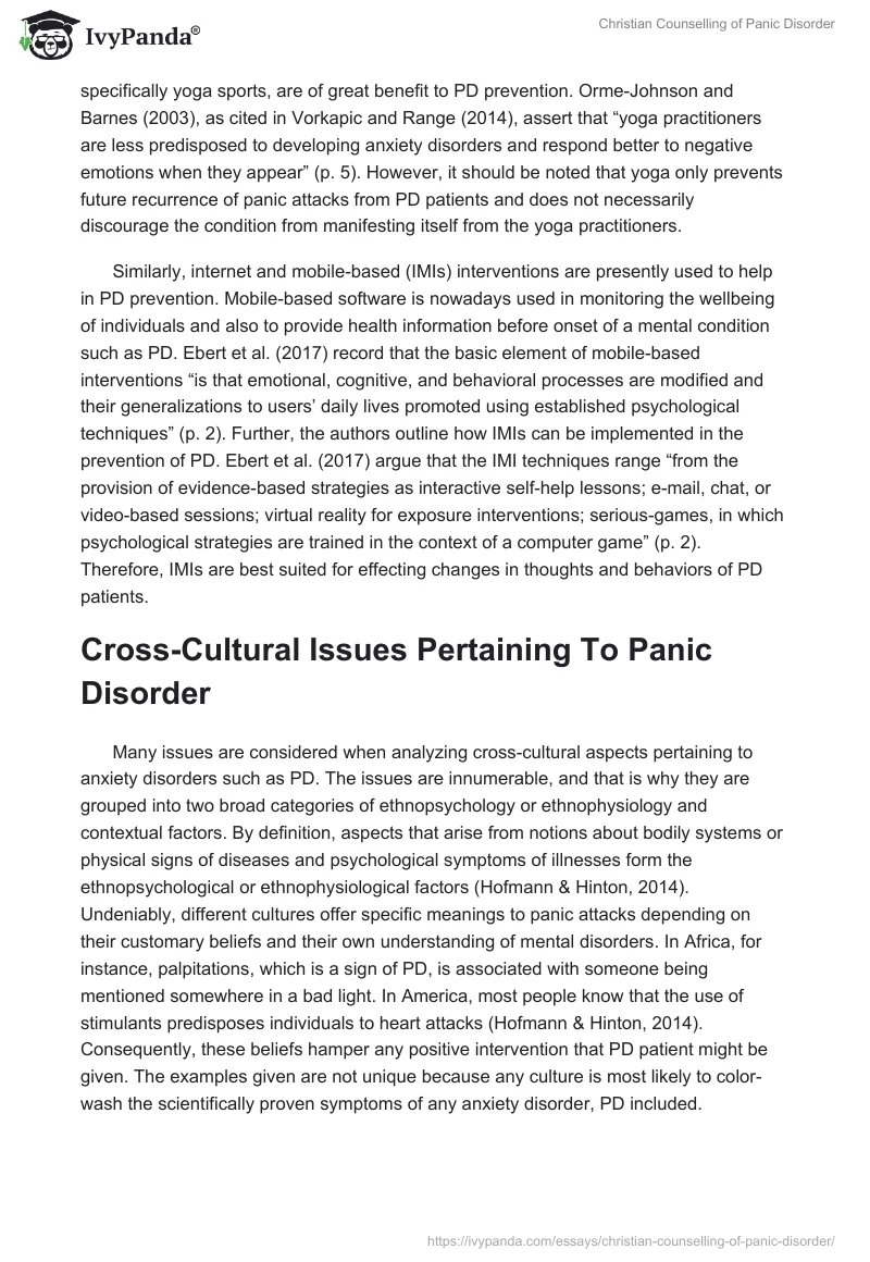 Christian Counselling of Panic Disorder. Page 4