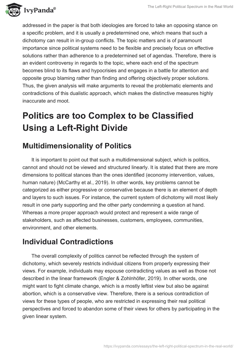 The Left-Right Political Spectrum in the Real World. Page 2