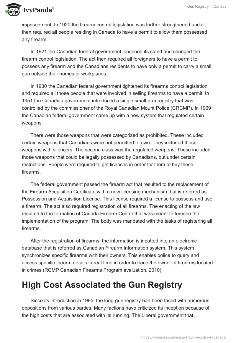 Gun Registry in Canada. Page 2