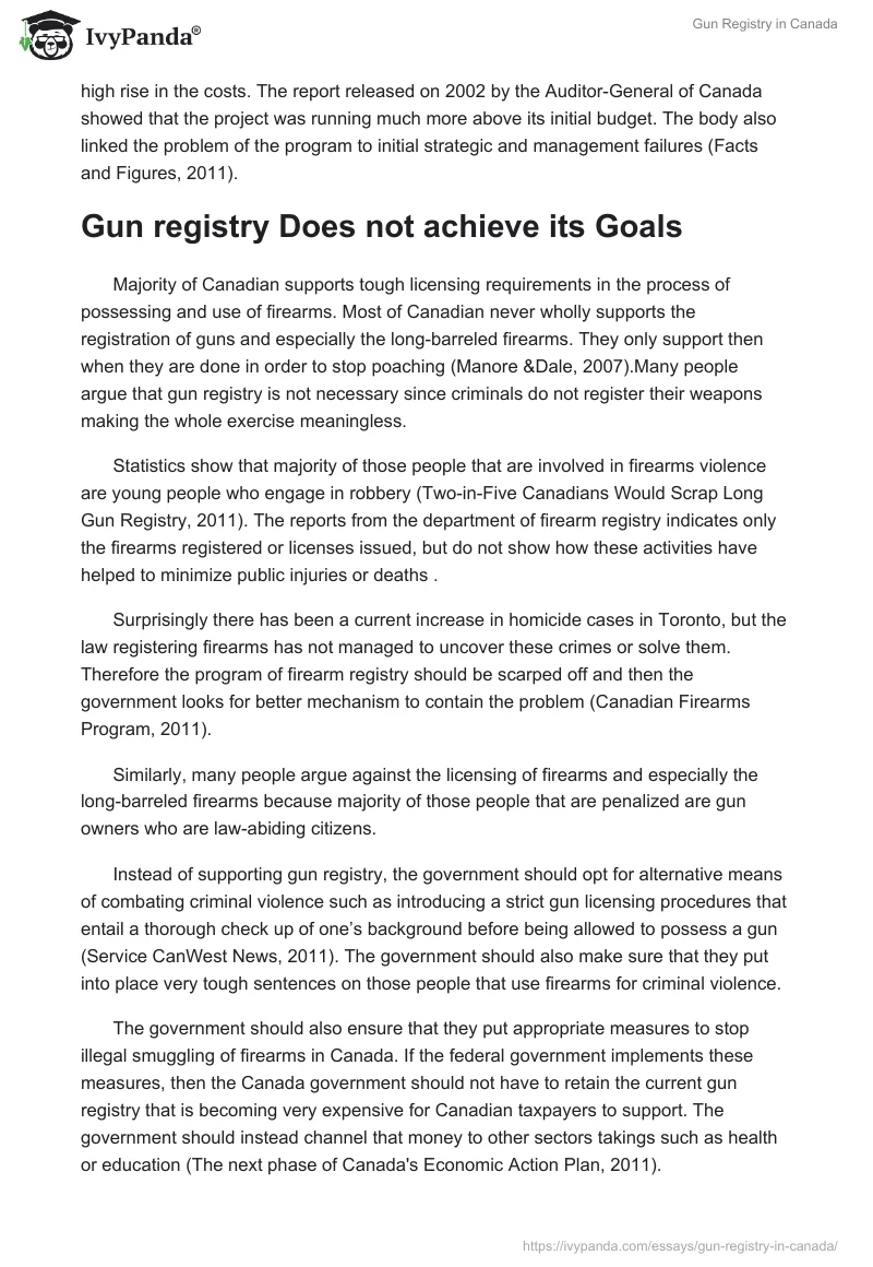 Gun Registry in Canada. Page 4