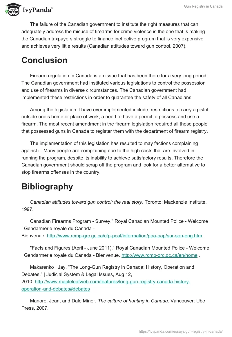 Gun Registry in Canada. Page 5