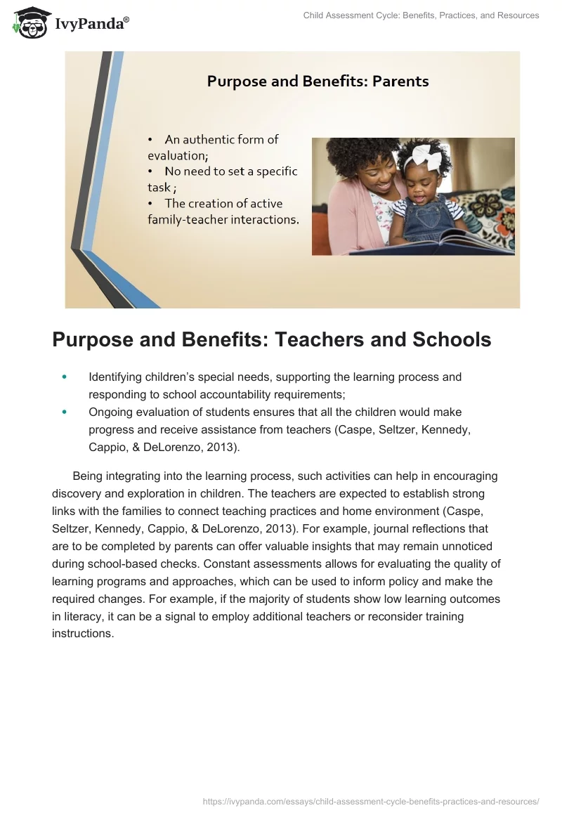 Child Assessment Cycle: Benefits, Practices, and Resources. Page 3