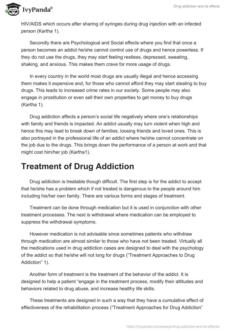 Drug Addiction and Its Effects. Page 3