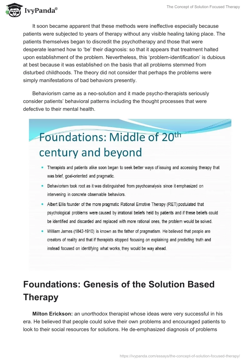 The Concept of Solution Focused Therapy. Page 3