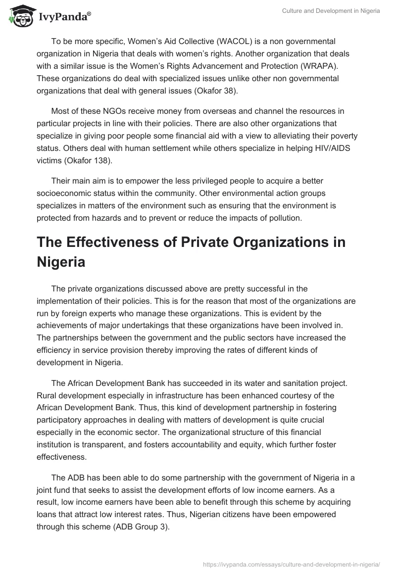 Culture and Development in Nigeria. Page 5