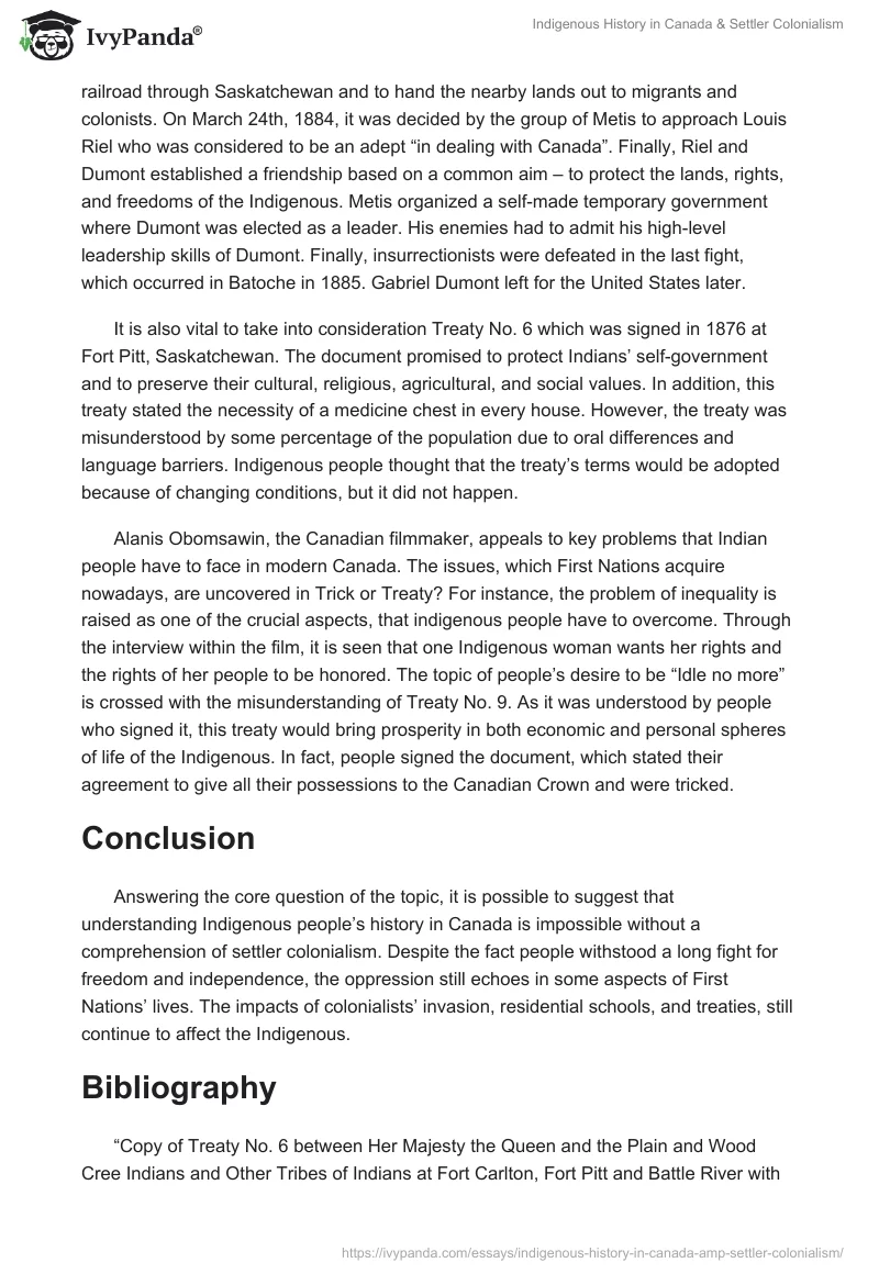 Indigenous History in Canada & Settler Colonialism. Page 2