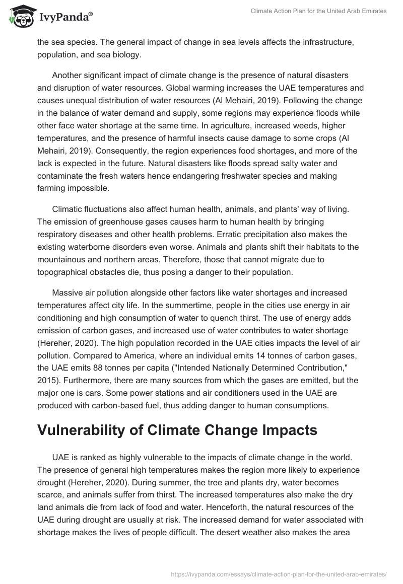 Climate Action Plan for the United Arab Emirates. Page 2
