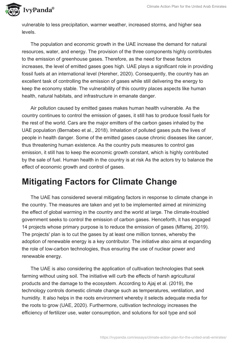 Climate Action Plan for the United Arab Emirates. Page 3