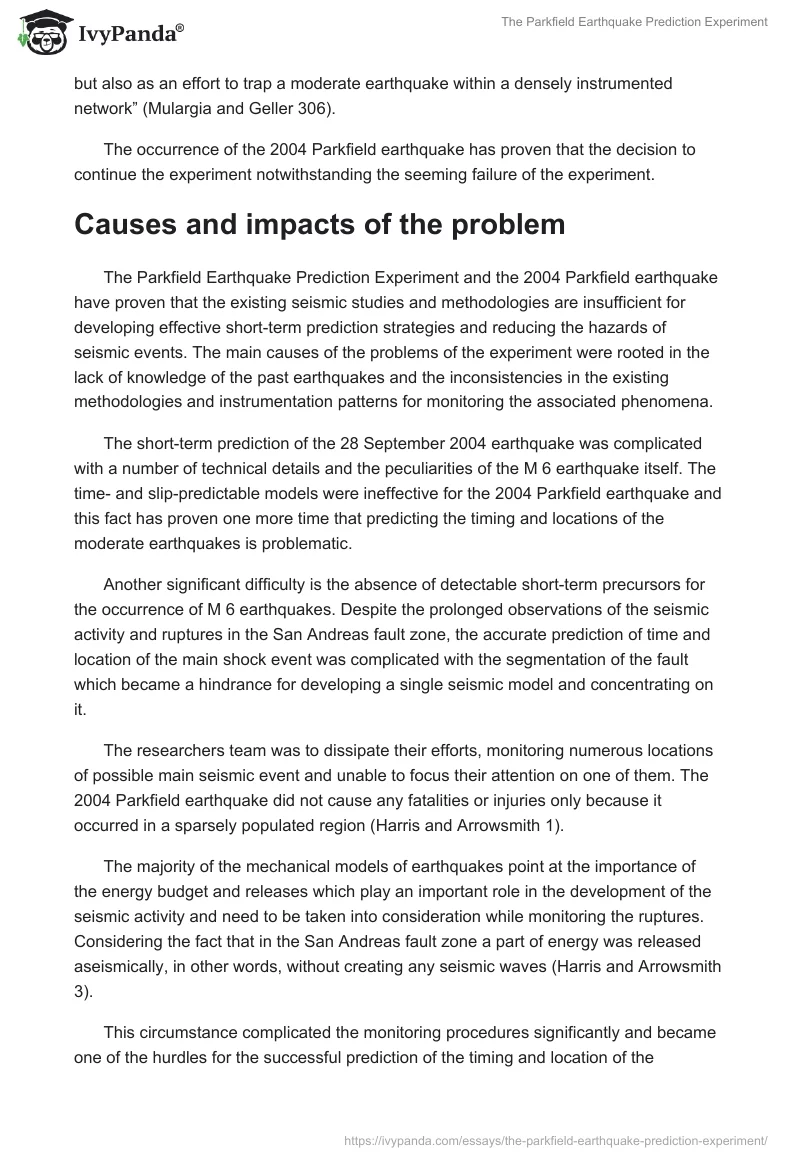 The Parkfield Earthquake Prediction Experiment. Page 5