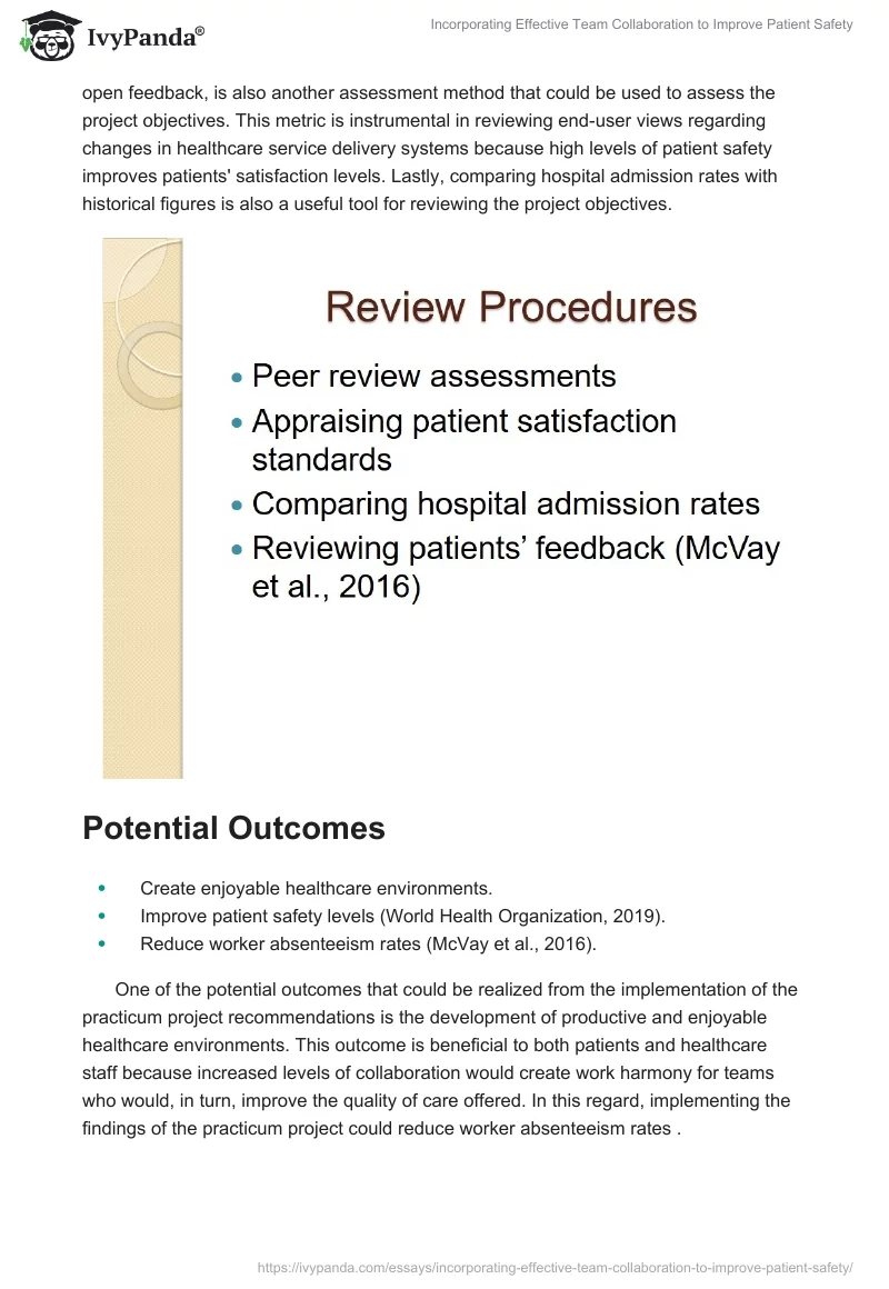 Incorporating Effective Team Collaboration to Improve Patient Safety. Page 5