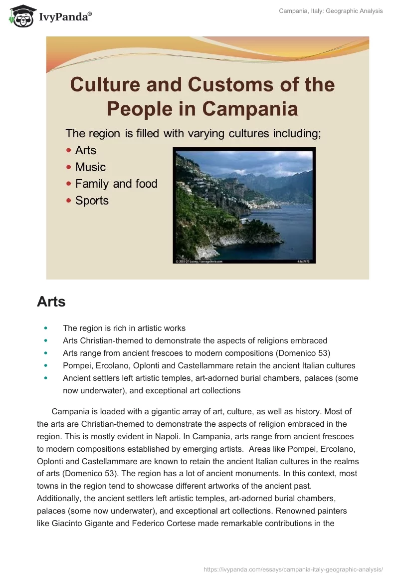 Campania, Italy: Geographic Analysis. Page 5