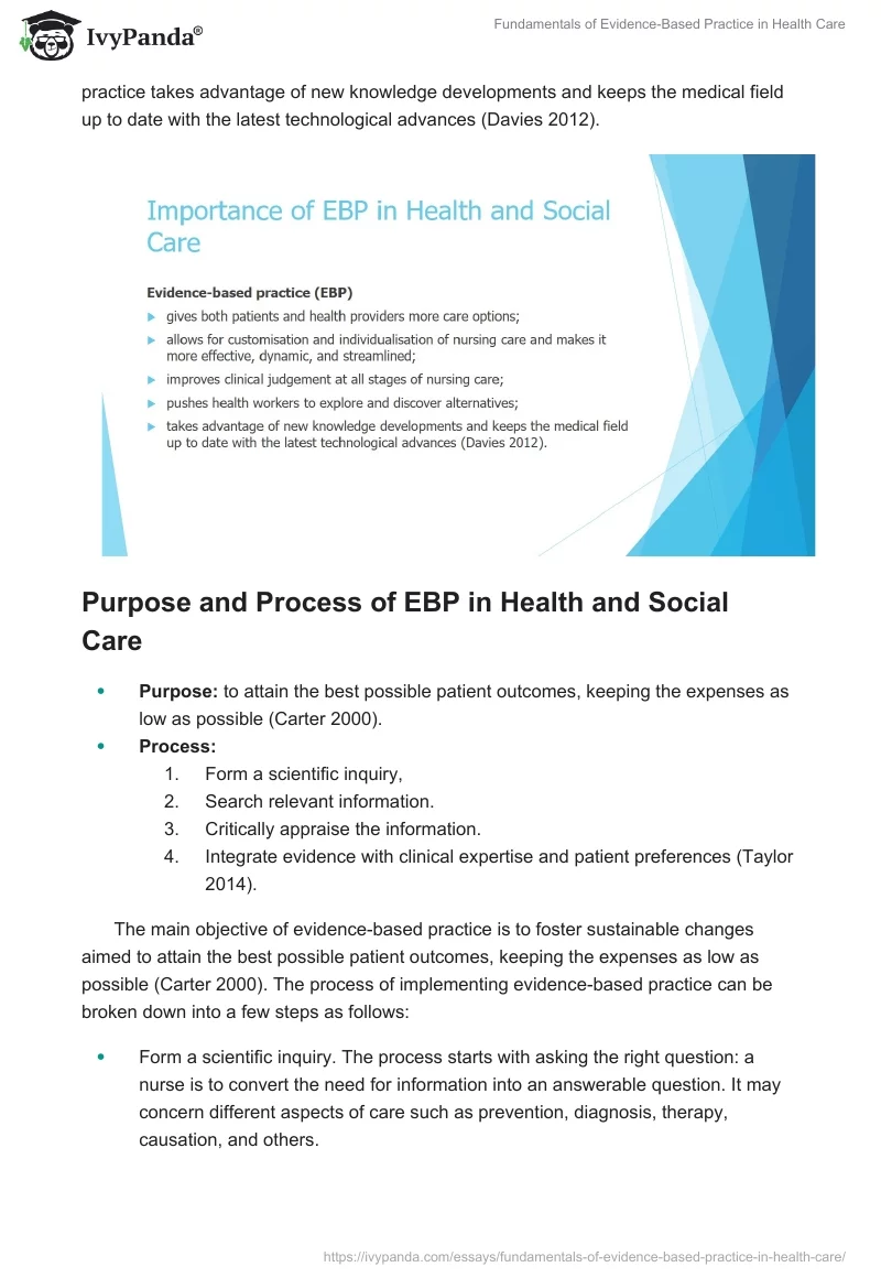 Fundamentals of Evidence-Based Practice in Health Care. Page 2