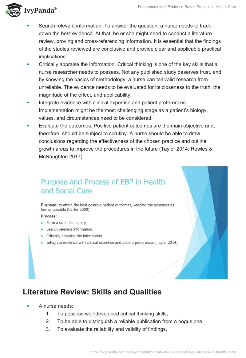 Fundamentals of Evidence-Based Practice in Health Care. Page 3