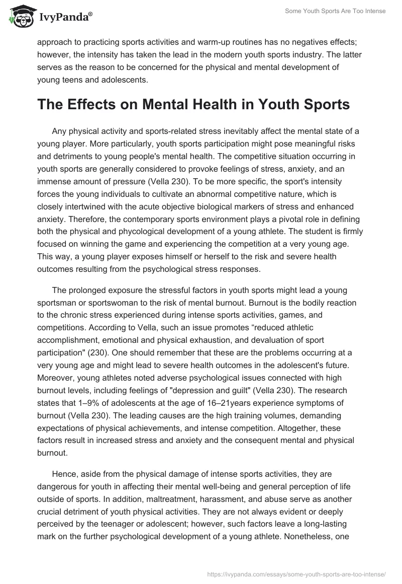 Some Youth Sports Are Too Intense. Page 4