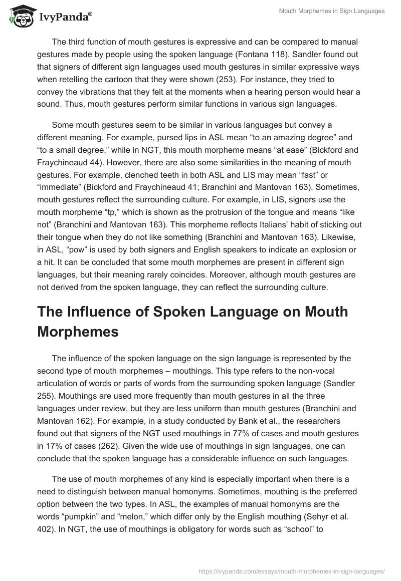 Mouth Morphemes in Sign Languages. Page 2