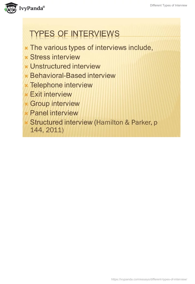Different Types of Interview. Page 4