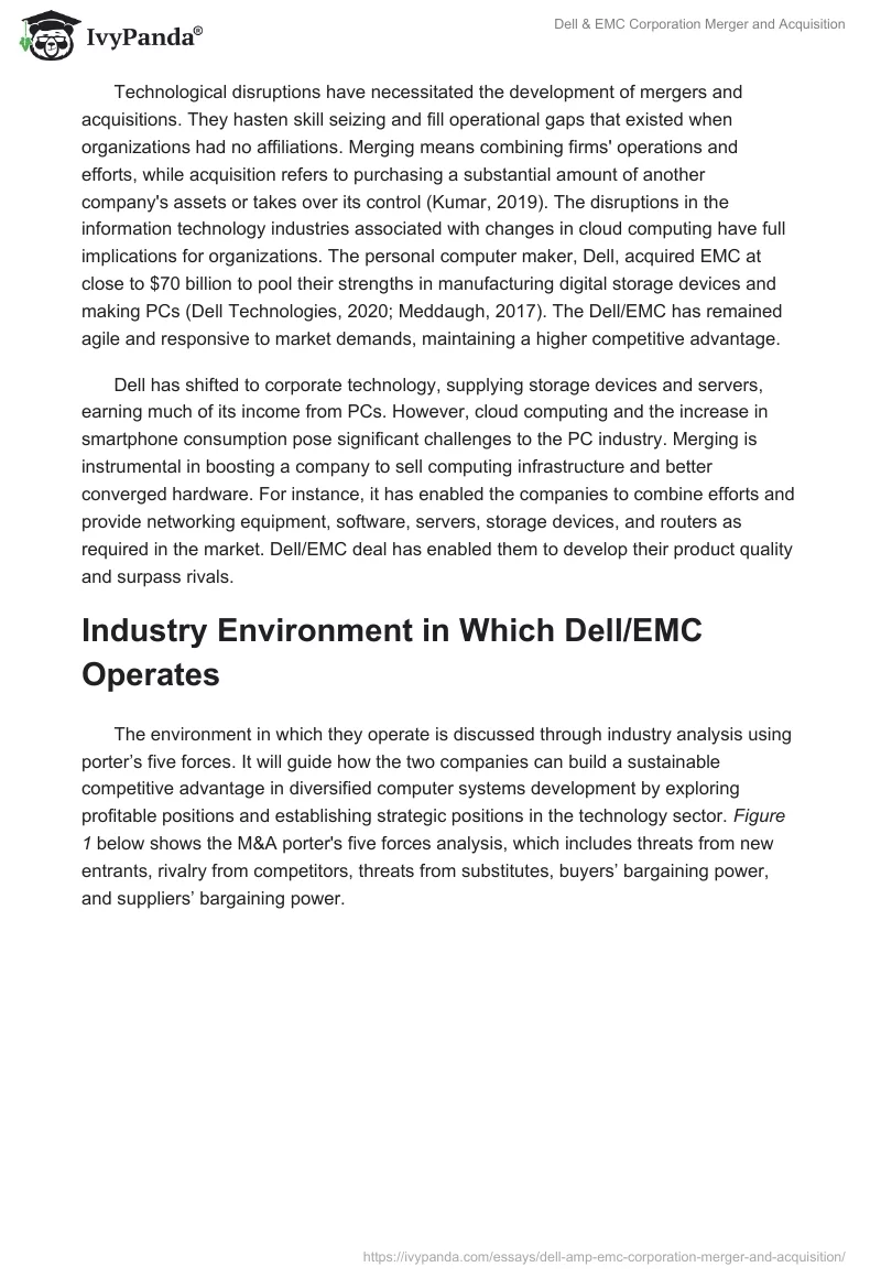 Dell & EMC Corporation Merger and Acquisition. Page 2