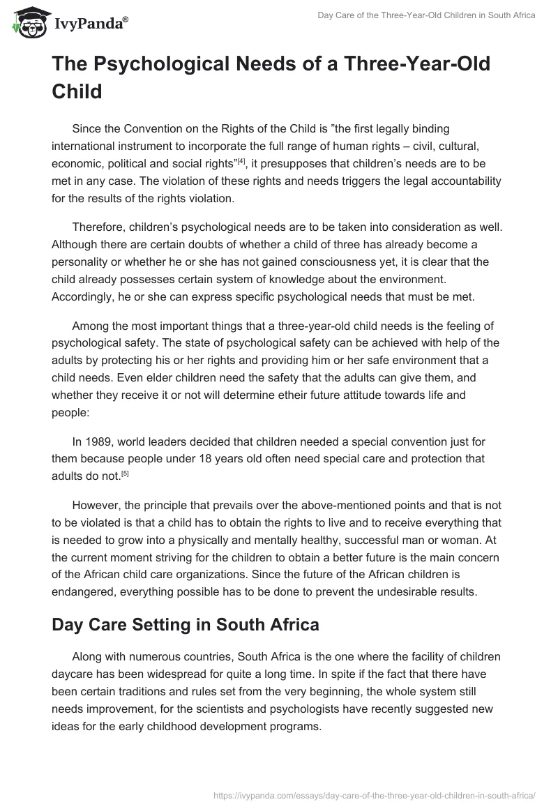 Day Care of the Three-Year-Old Children in South Africa. Page 3