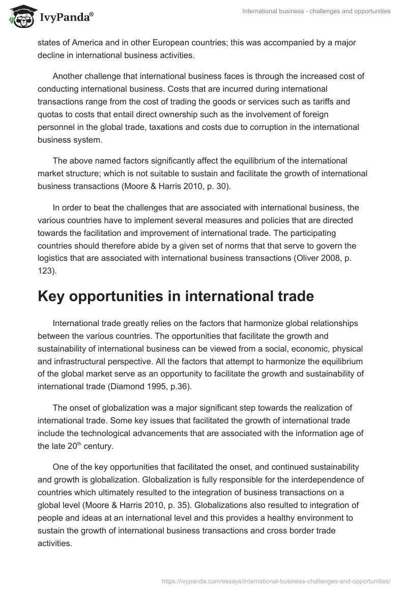 International Business - Challenges and Opportunities. Page 4