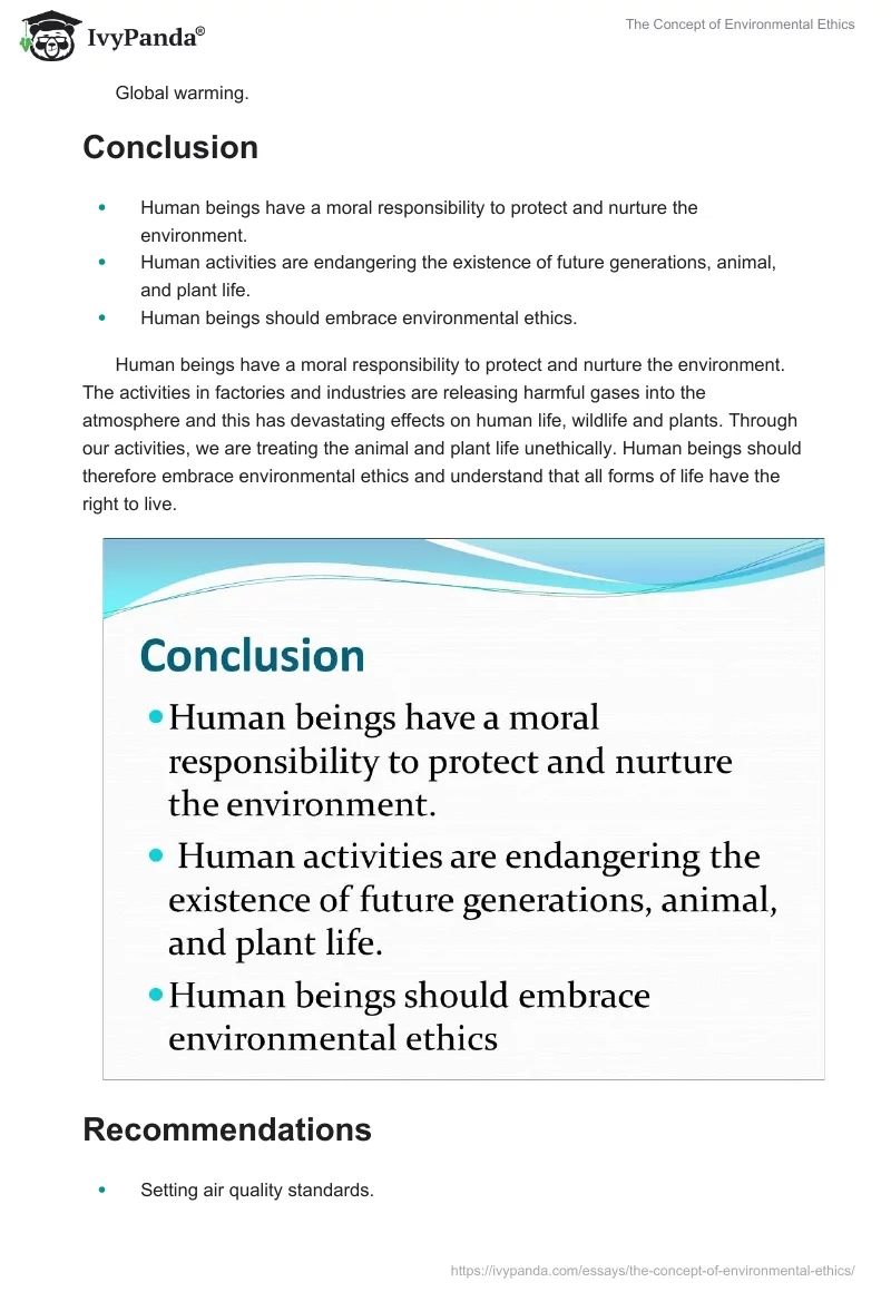 The Concept of Environmental Ethics. Page 5
