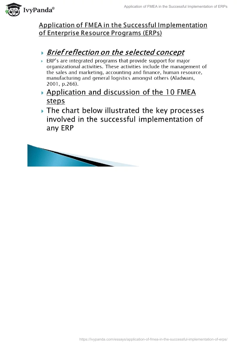 Application of FMEA in the Successful Implementation of ERPs. Page 2