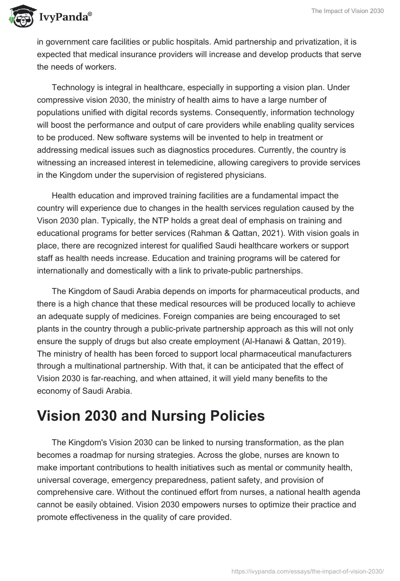 The Impact of Vision 2030. Page 5