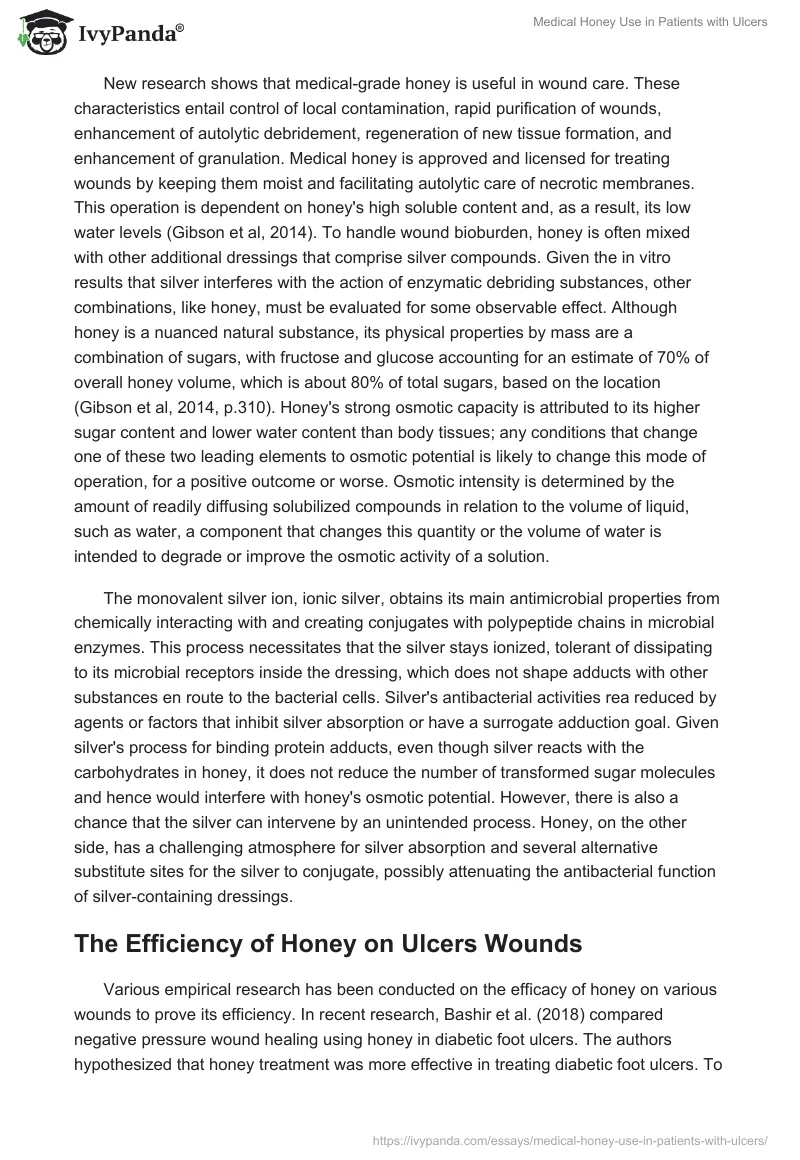 Medical Honey Use in Patients with Ulcers. Page 3