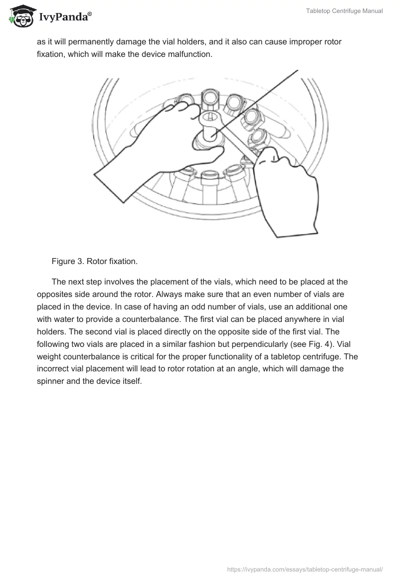 Tabletop Centrifuge Manual. Page 4