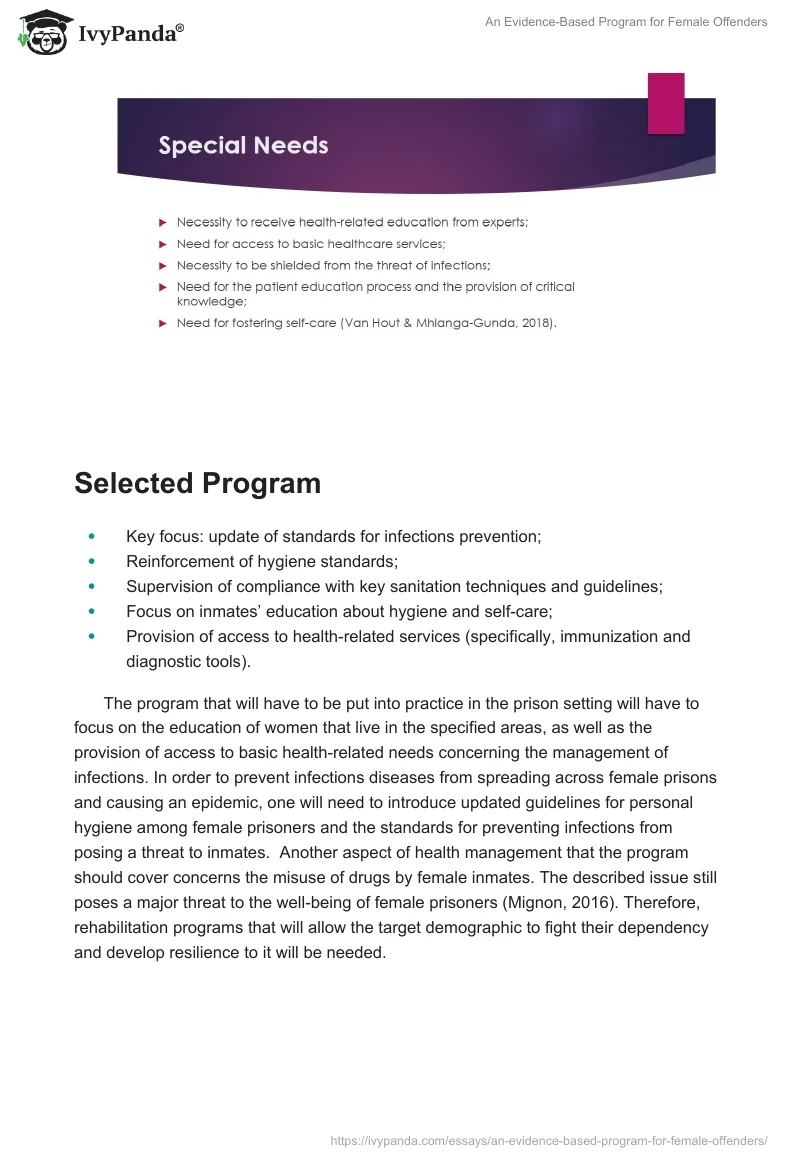 An Evidence-Based Program for Female Offenders. Page 4