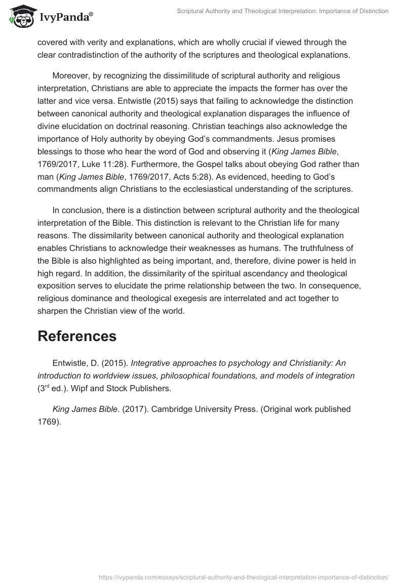 Scriptural Authority and Theological Interpretation: Importance of Distinction. Page 2