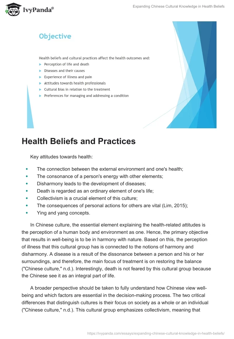 Expanding Chinese Cultural Knowledge in Health Beliefs. Page 2