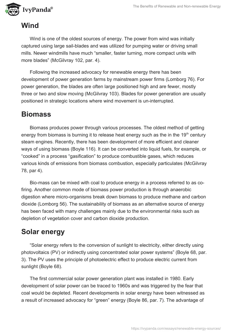 The Benefits of Renewable and Non-Renewable Energy. Page 4
