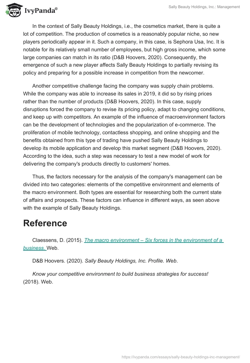 Sally Beauty Holdings, Inc.: Management. Page 2