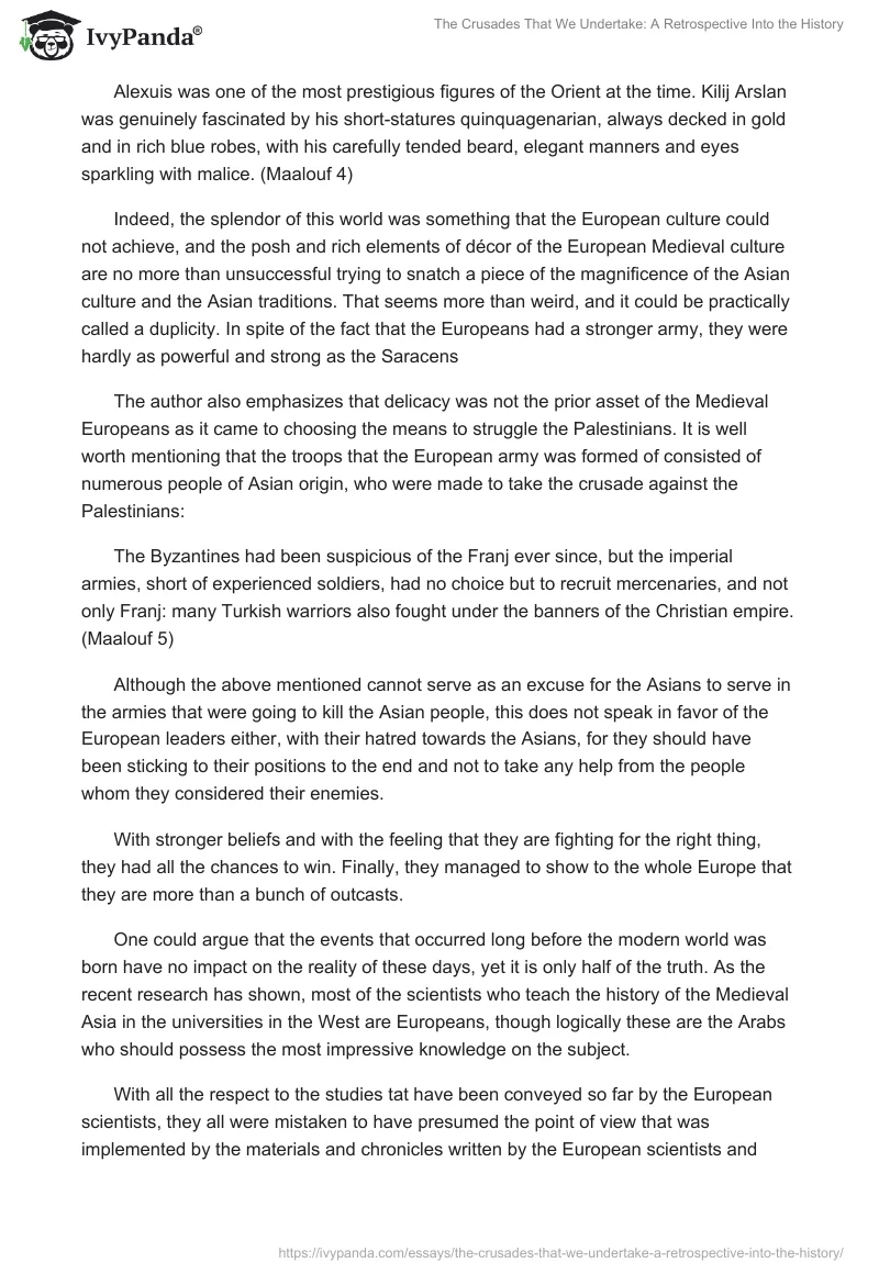 The Crusades That We Undertake: A Retrospective Into the History. Page 4