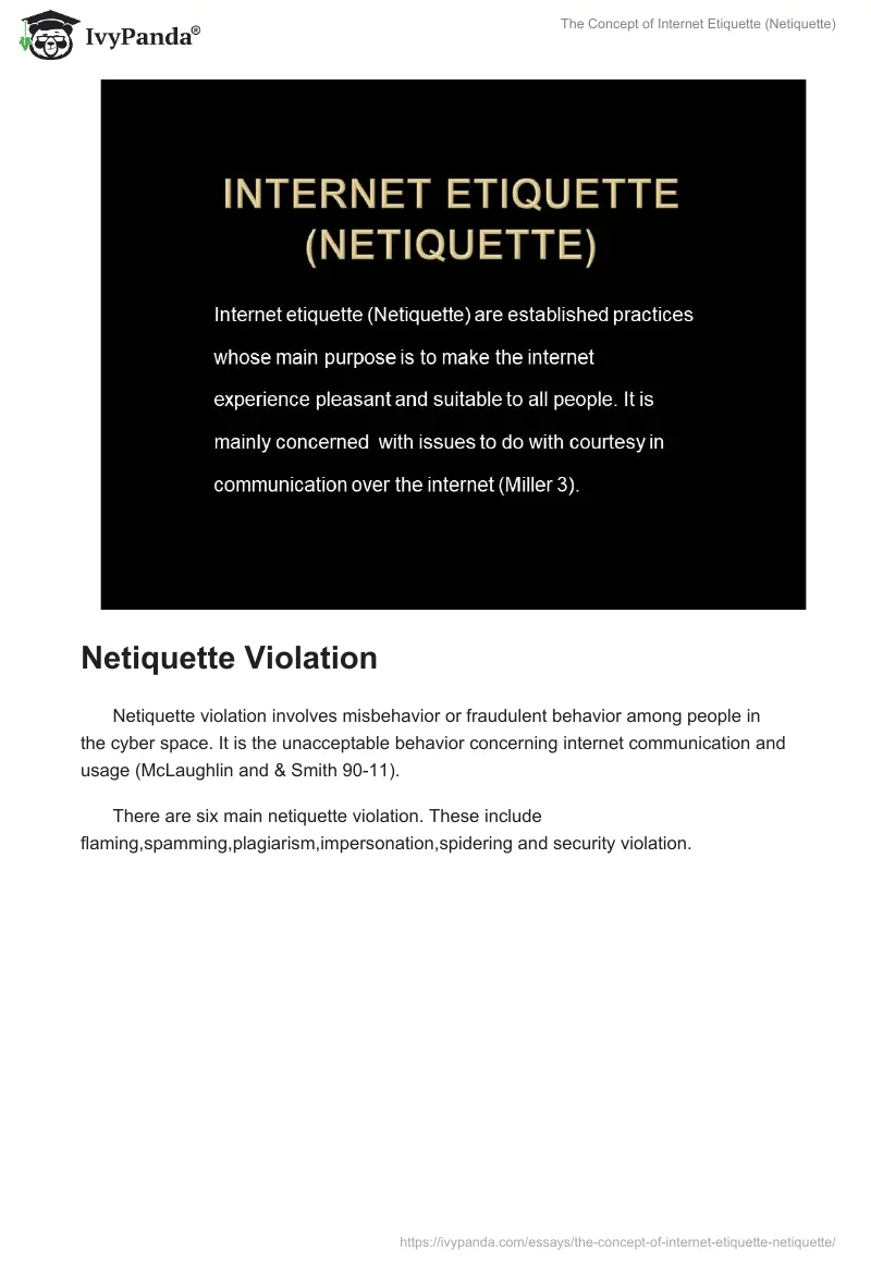 The Concept of Internet Etiquette (Netiquette). Page 2
