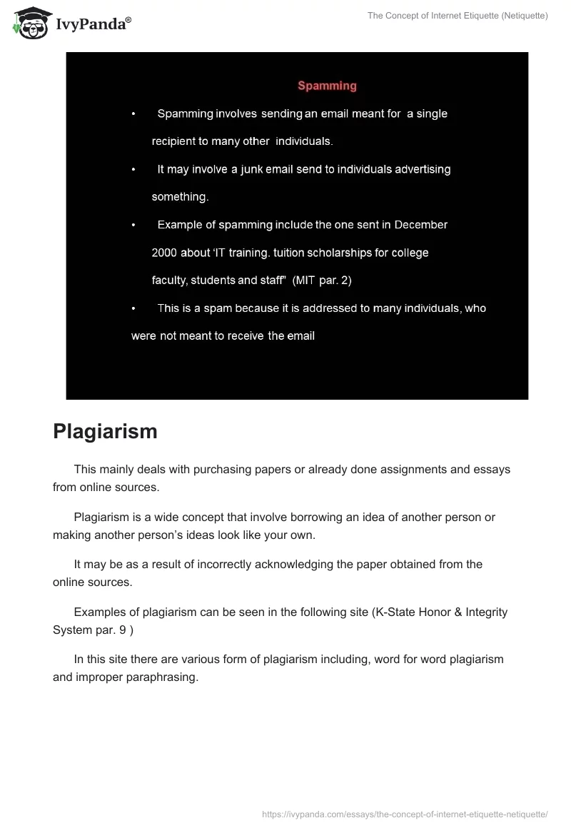 The Concept of Internet Etiquette (Netiquette). Page 5