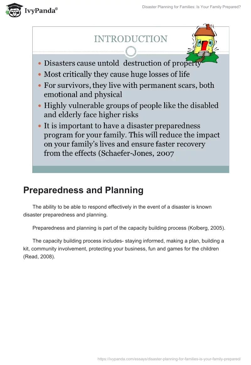 Disaster Planning for Families: Is Your Family Prepared?. Page 2