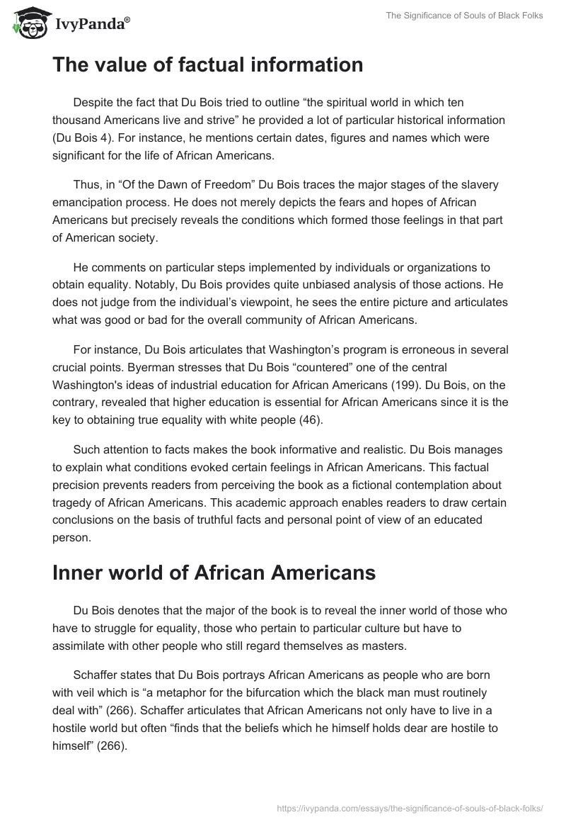 The Significance of Souls of Black Folks. Page 2