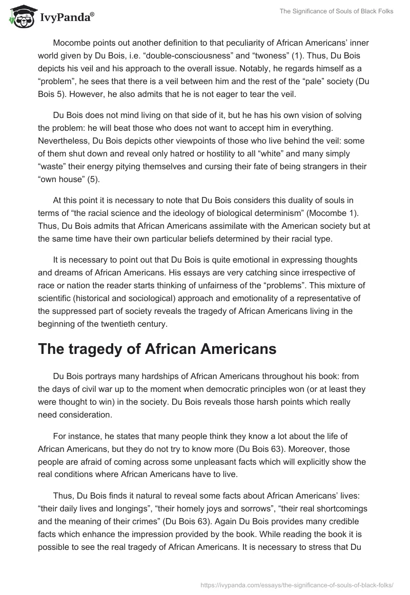 The Significance of Souls of Black Folks. Page 3