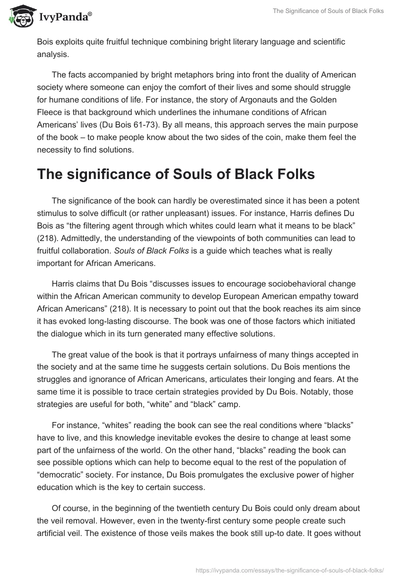The Significance of Souls of Black Folks. Page 4